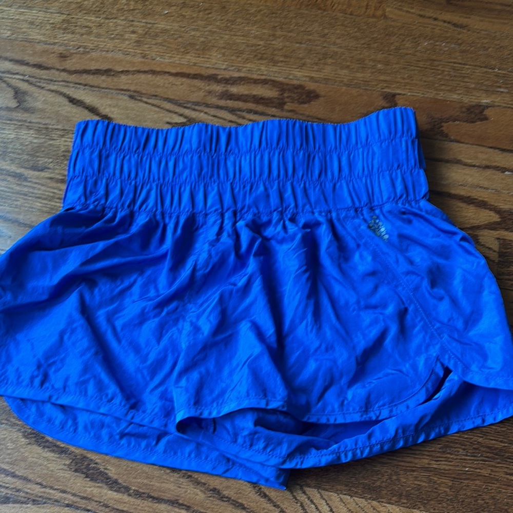 Free People Blue Athletic Shorts Lightweight Performance